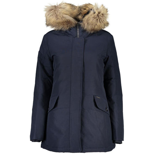 Woolrich | Blue Cotton Jackets & Coat| McRichard Designer Brands   