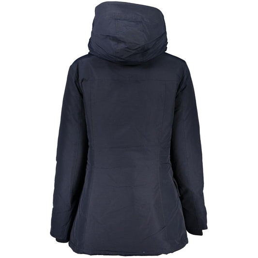 Woolrich | Blue Cotton Jackets & Coat| McRichard Designer Brands   