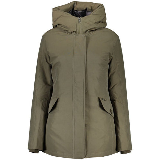 Woolrich | Green Cotton Jackets & Coat| McRichard Designer Brands   