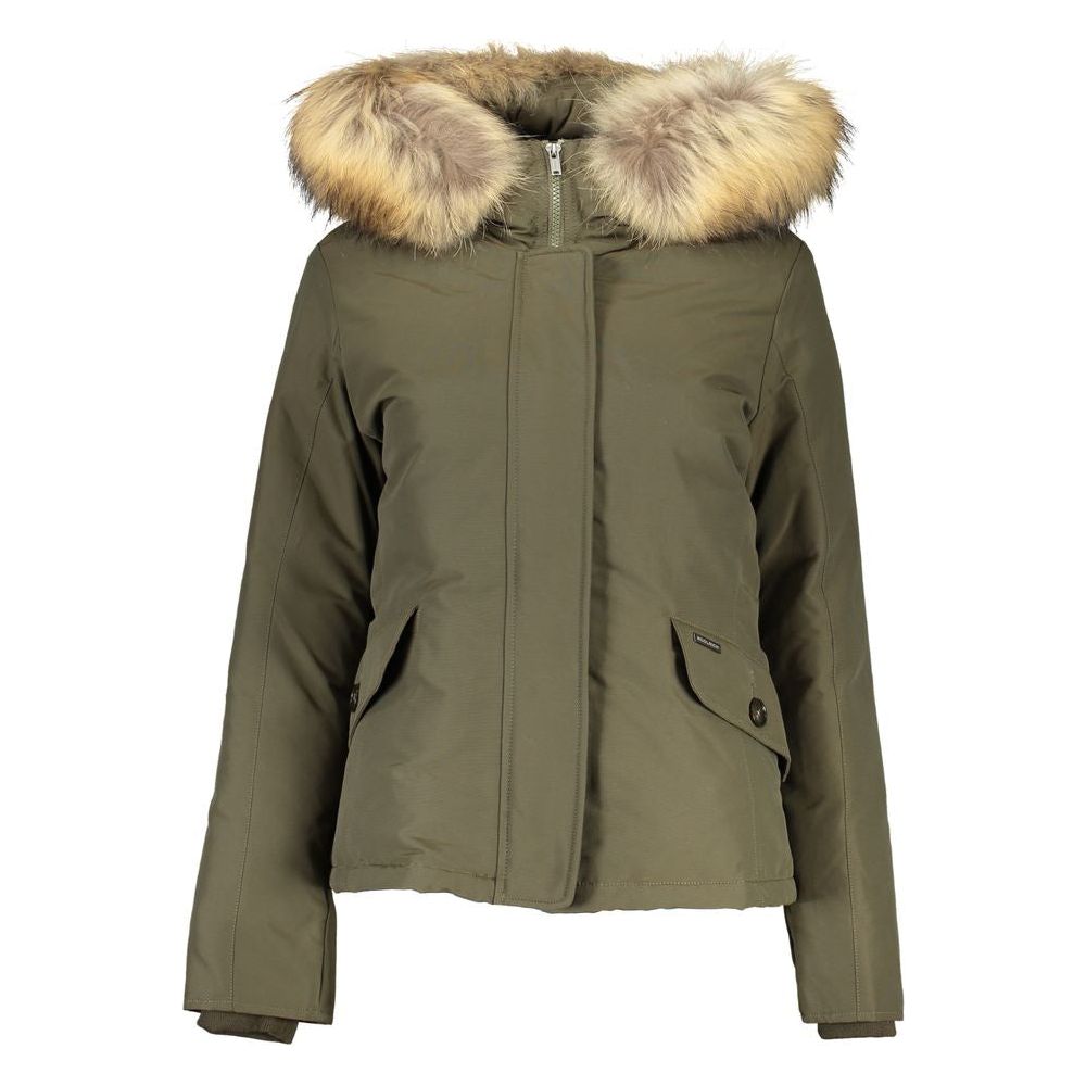 Woolrich Green Cotton Jackets & Coat green-cotton-jackets-coat-1