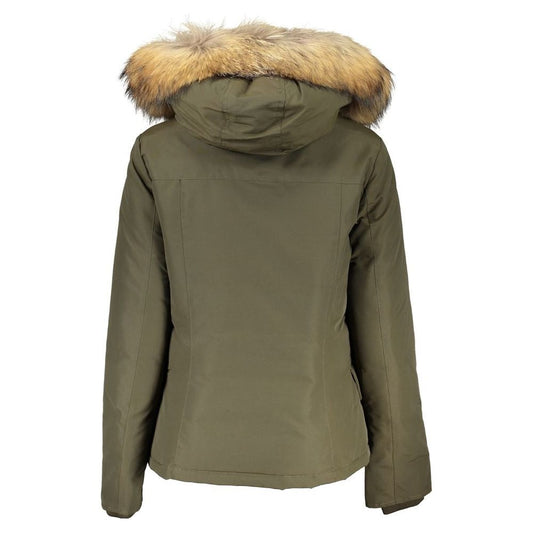 Woolrich Green Cotton Jackets & Coat green-cotton-jackets-coat-1