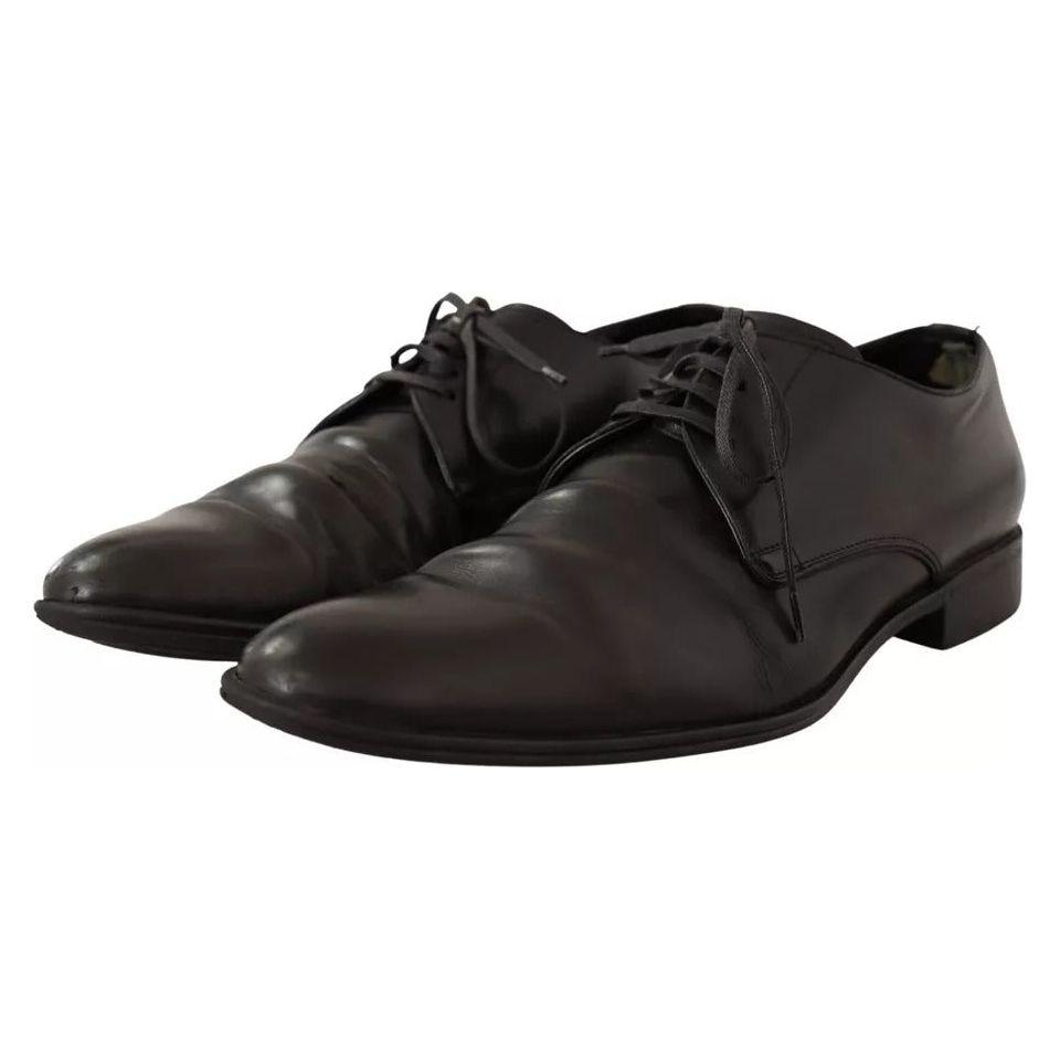 Black Leather Derby Dress Formal Shoes