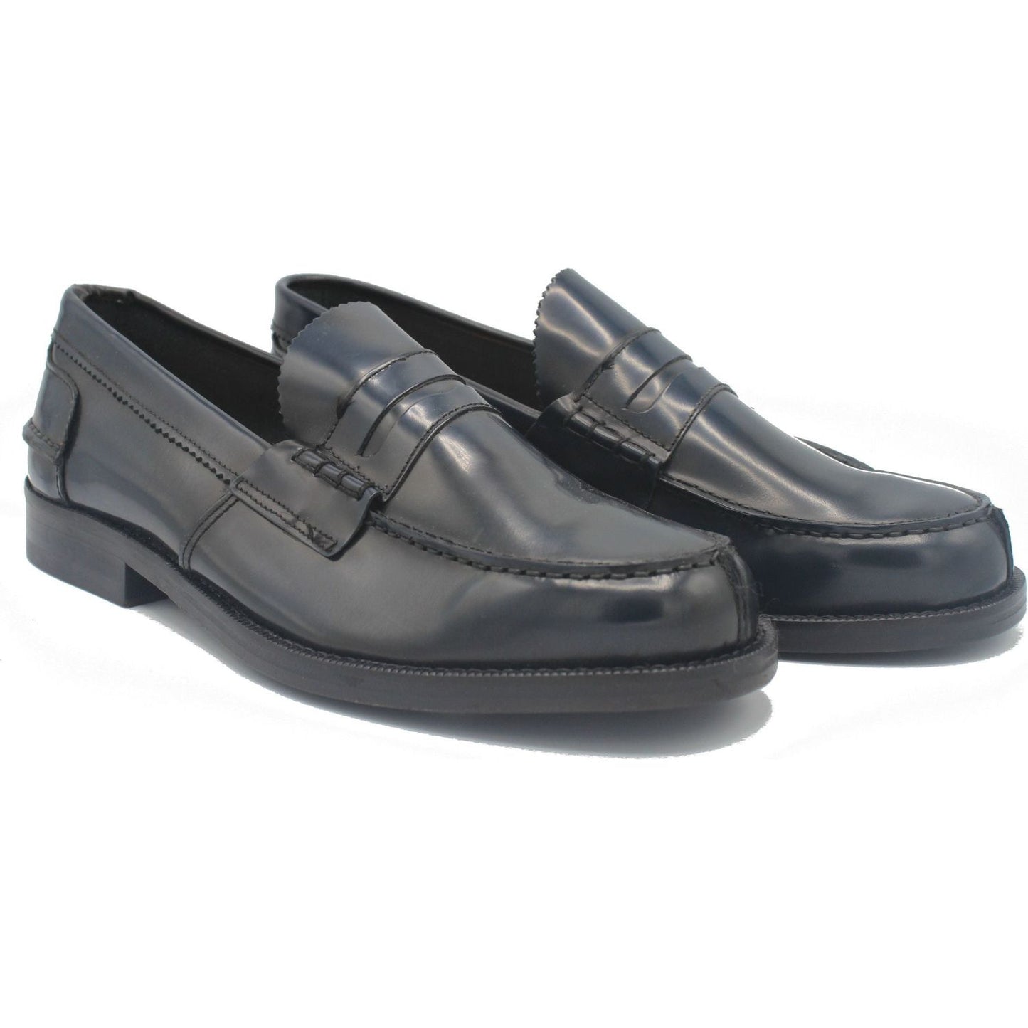 Saxone of Scotland Elegant Blue Calf Leather Loafers blue-spazzolato-leather-mens-loafers-shoes 1000ABRBLU2-2f497a36-d0c.jpg