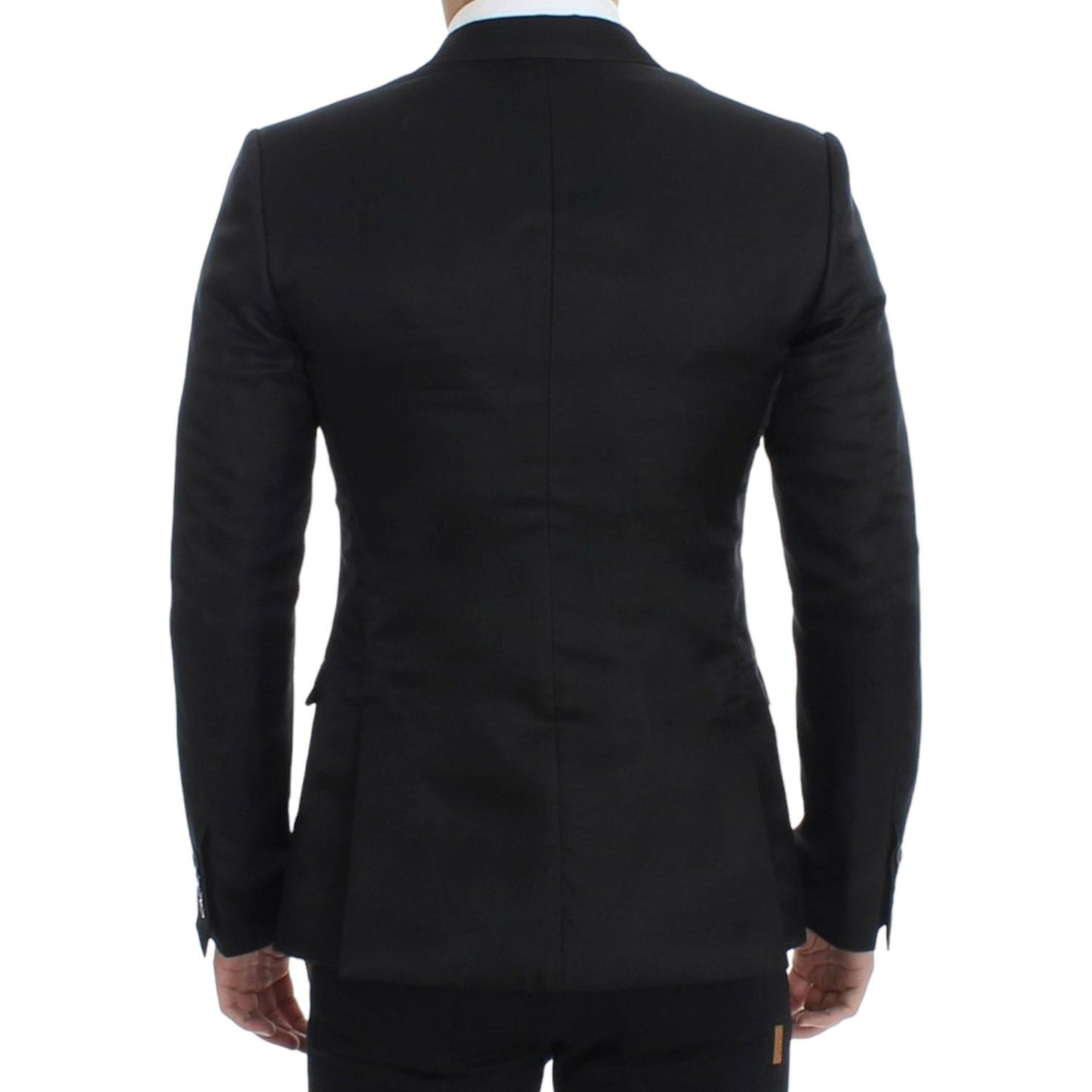 Dolce & Gabbana | Black silk slim fit blazer| McRichard Designer Brands   