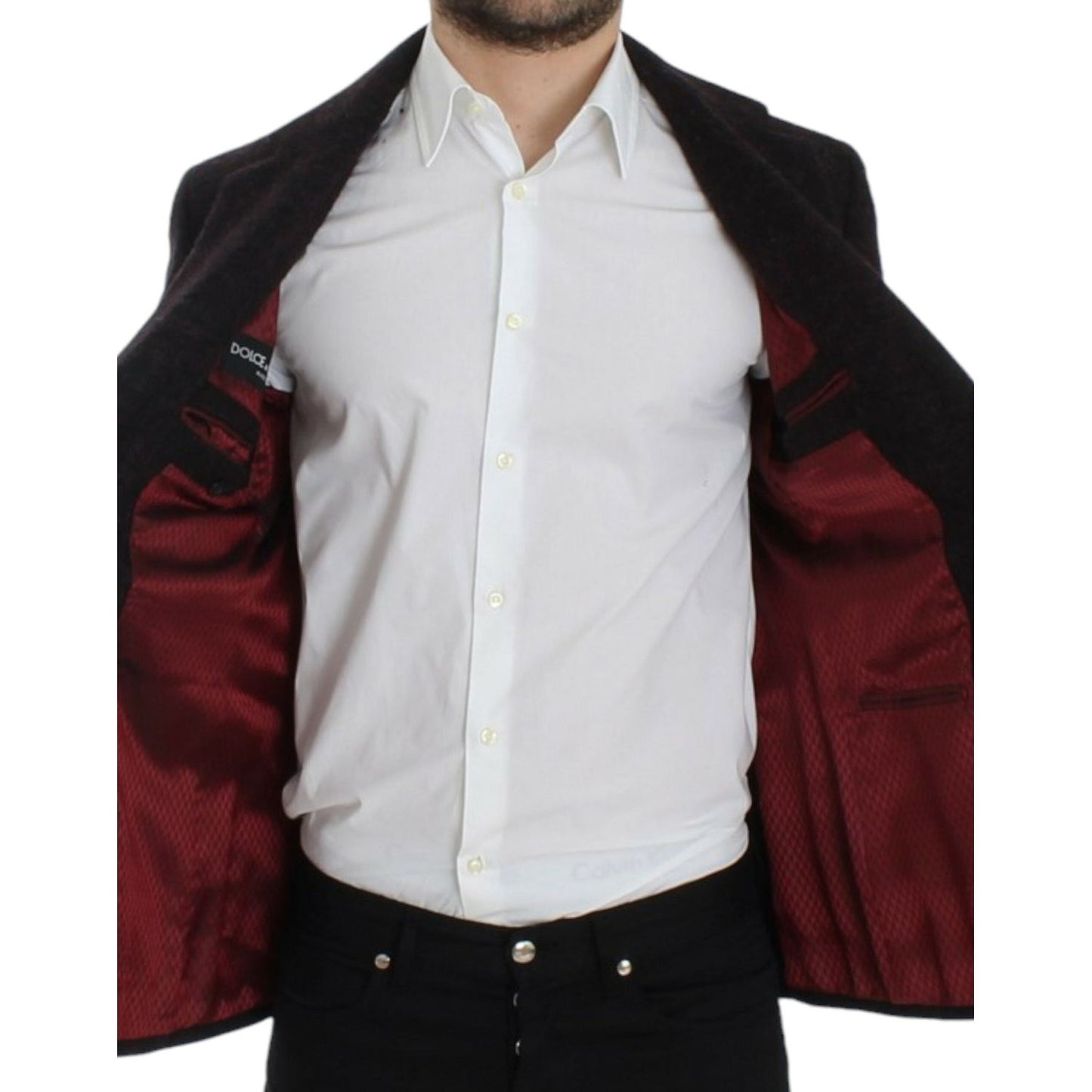 Dolce & Gabbana Bordeaux Alpaga Two-Button Blazer Jacket bordeaux-alpaga-two-button-blazer