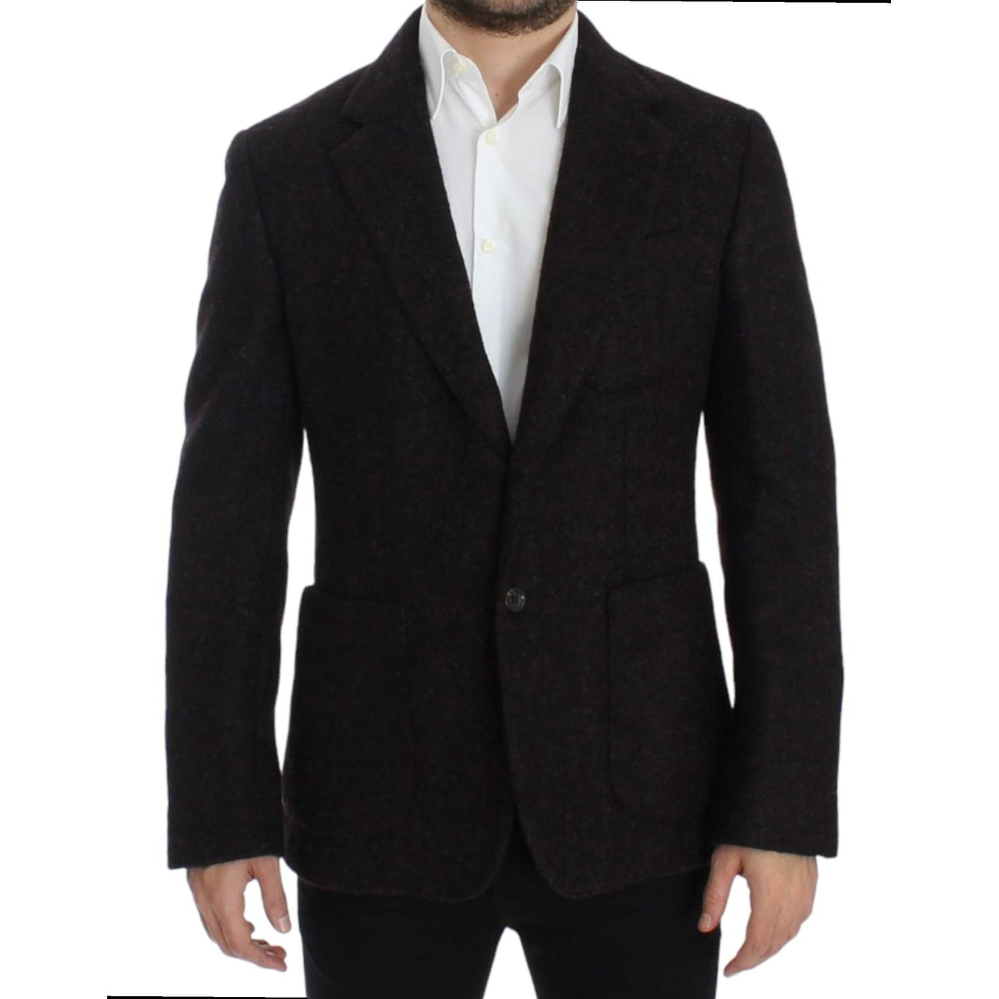 Dolce & Gabbana Bordeaux Alpaga Two-Button Blazer Jacket bordeaux-alpaga-two-button-blazer