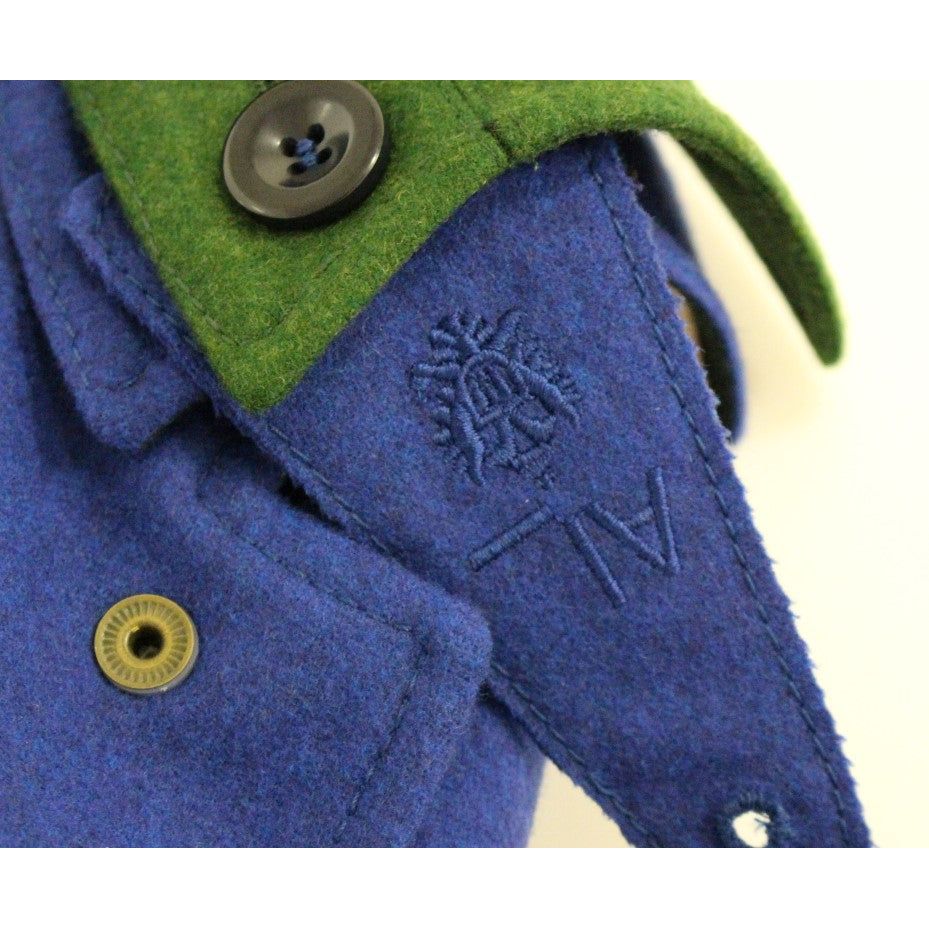 Andrea Incontri Elegant Blue Wool Jacket with Removable Collar Coats & Jackets habsburg-blue-green-wool-jacket-coat 148686-habsburg-blue-green-wool-jacket-coat-9.jpg