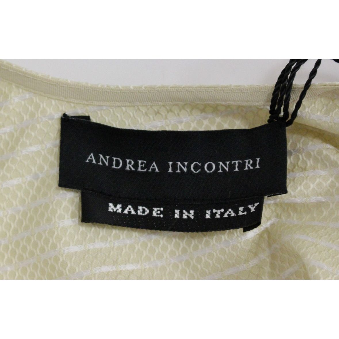 Andrea Incontri Elegant Beige Shift Sleeveless Dress beige-sleeveless-shift-mini-dress Dresses