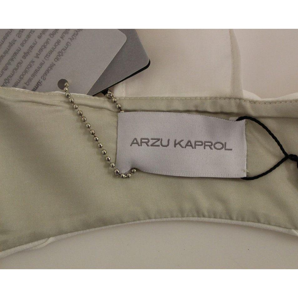 Arzu Kaprol Chic Fringed Open Back Vest white-lashes-open-back-vest-jacket