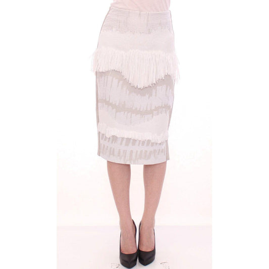 Arzu KaprolElegant Pencil Skirt in White and Gray TonesMcRichard Designer Brands£349.00