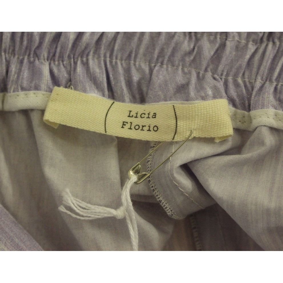 Licia Florio Elegant Purple Viscose Shorts - Side Zip Closure purple-above-knee-wrap-shorts 149928-purple-knee-wrap-shorts-5.jpg