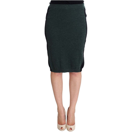 MILA SCHÖN Emerald Elegance Wool-Blend Pencil Skirt green-wool-blend-pencil-skirt
