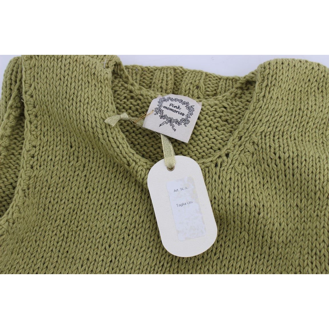 PINK MEMORIES Chic Green Knitted Sleeveless Vest Sweater green-cotton-blend-knitted-sleeveless-sweater-1 179168-green-cotton-blend-knitted-sleeveless-sweater-2-4.jpg