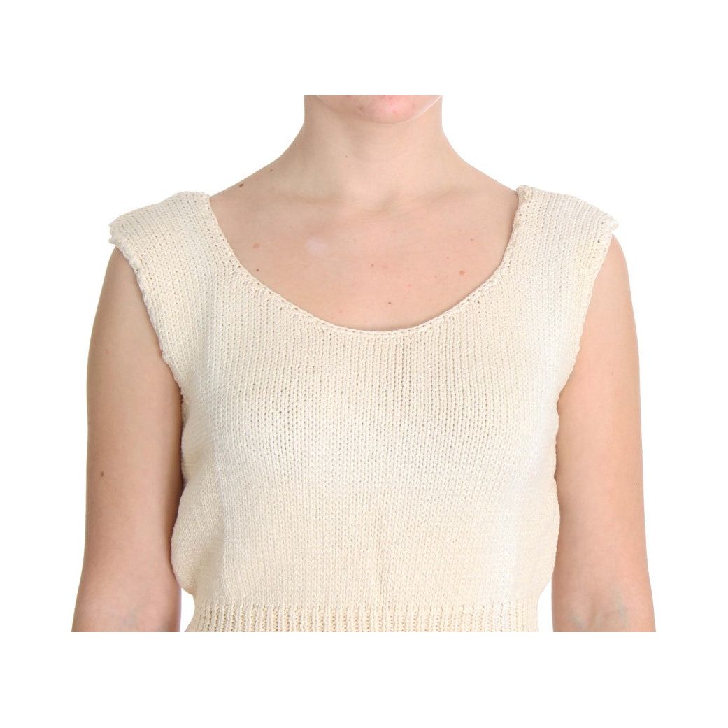 PINK MEMORIES Beige Sleeveless Knit Vest Sweater beige-cotton-blend-knitted-sleeveless-sweater-1 179285-beige-cotton-blend-knitted-sleeveless-sweater-2-3.jpg