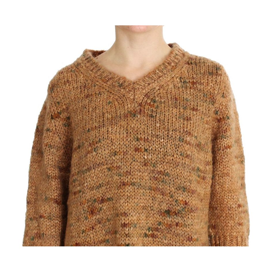PINK MEMORIES Chic Brown Oversize Knitted V-Neck Sweater brown-wool-blend-knitted-oversize-sweater 179372-brown-wool-blend-knitted-oversize-sweater-3.jpg