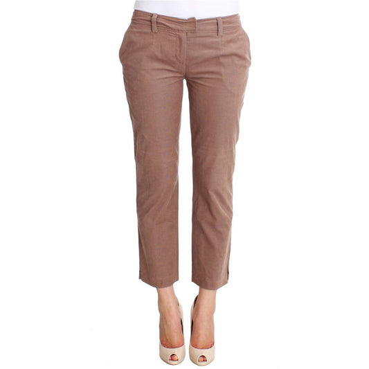 Costume National Chic Brown Cropped Corduroy Pants brown-cropped-corduroys-pants