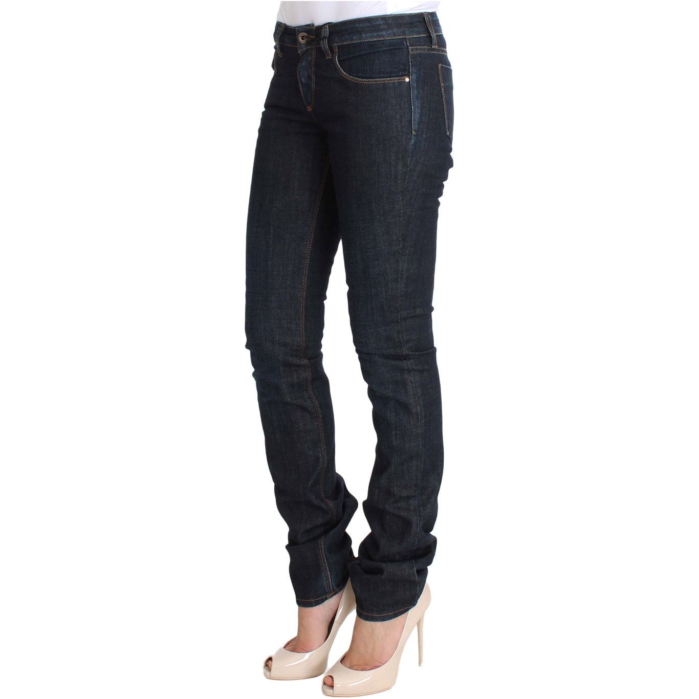 Costume National Chic Slim Fit Skinny Designer Jeans blue-cotton-stretch-slim-fit-jeans-2