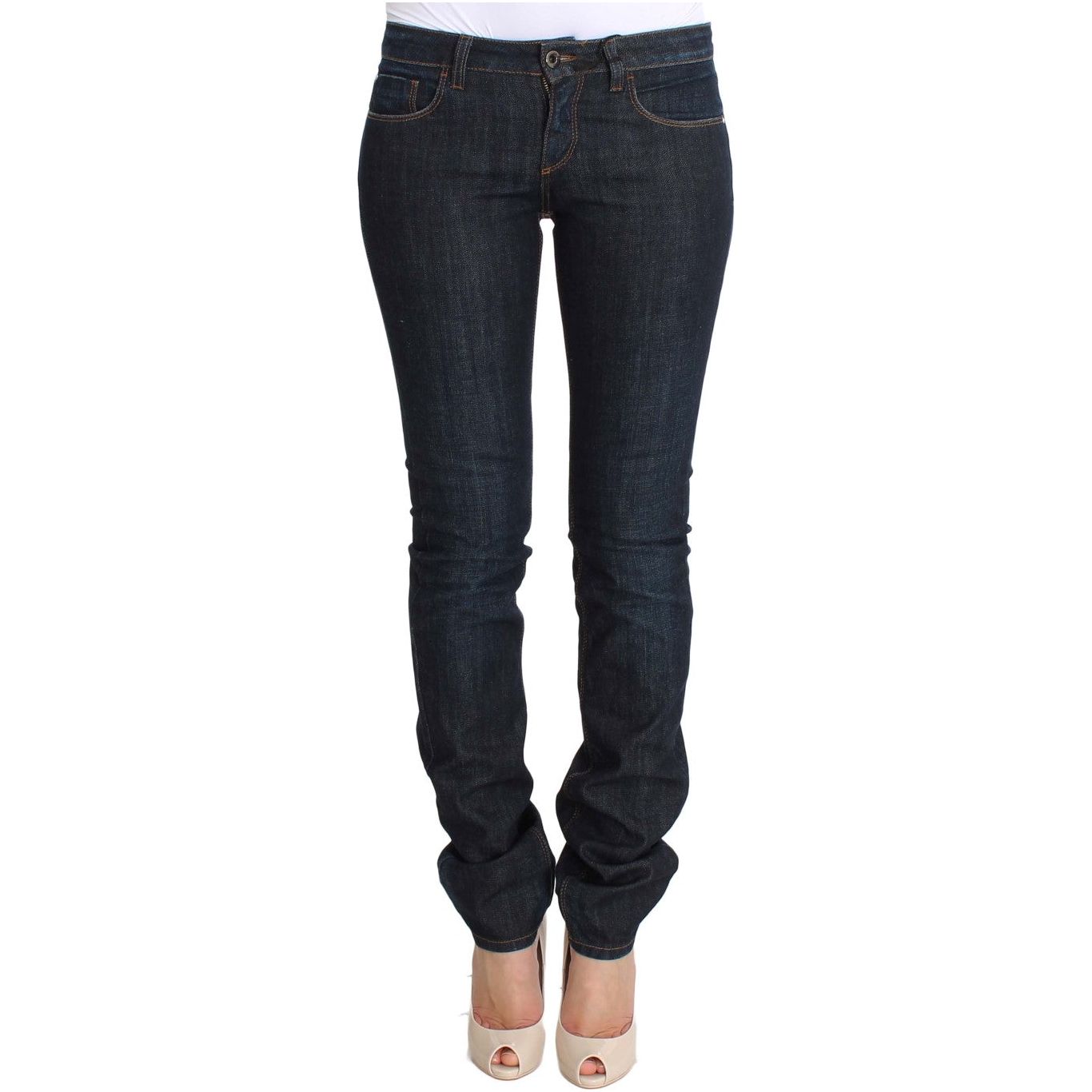 Costume National Chic Slim Fit Skinny Designer Jeans blue-cotton-stretch-slim-fit-jeans-2