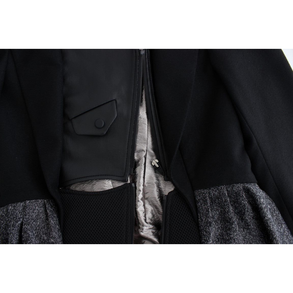 KAALE SUKTAE Elegant Monochrome Zippered Blazer Jacket black-short-blazer-coat-biker-jacket Coats & Jackets 188107-black-short-blazer-coat-biker-jacket-7.jpg