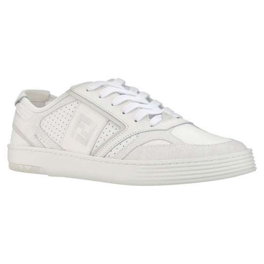 Fendi Elegant Low Top Calfskin Sneakers in White white-calf-leather-low-top-sneakers