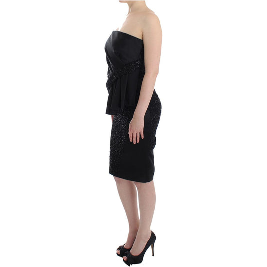 Masha Ma Elegant Strapless Black Dress black-strapless-embellished-pencil-dress 211880-black-strapless-embellished-pencil-dress-1.jpg
