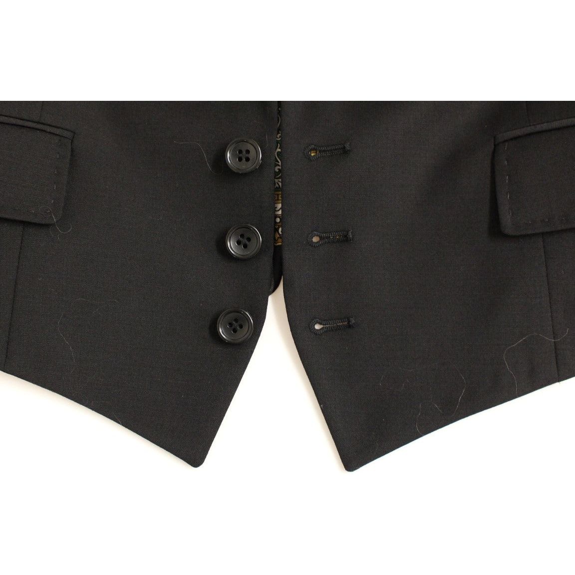 Dolce & Gabbana Elegant Silk-Blend Black Blazer with Scarf Back Detail Blazer jacket black-silk-scarf-back-blazer-jacket 217019-black-silk-scarf-back-blazer-jacket-6.jpg