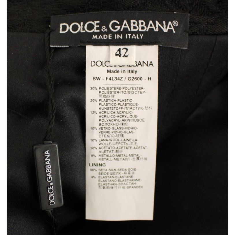 Dolce & Gabbana Black Crystal Embellished Masterpiece Skirt black-crystal-handmade-above-knee-skirt 219016-black-crystal-handmade-knee-skirt-7.jpg