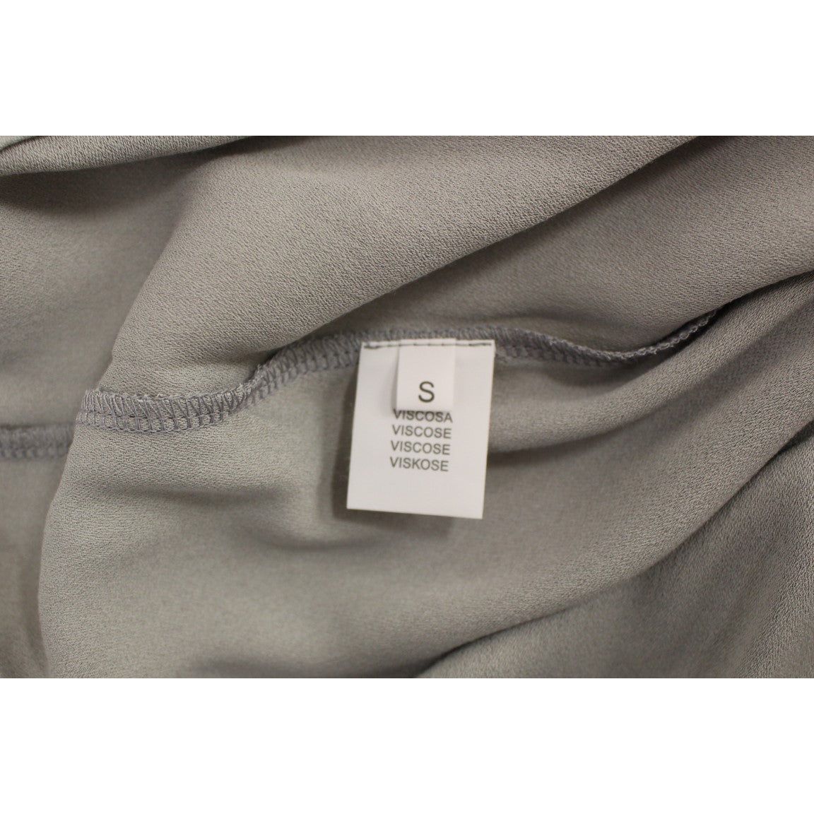 Comeforbreakfast Elegant Gray Viscose Top – Timeless Style gray-viscose-tank-top-shirt-blouse