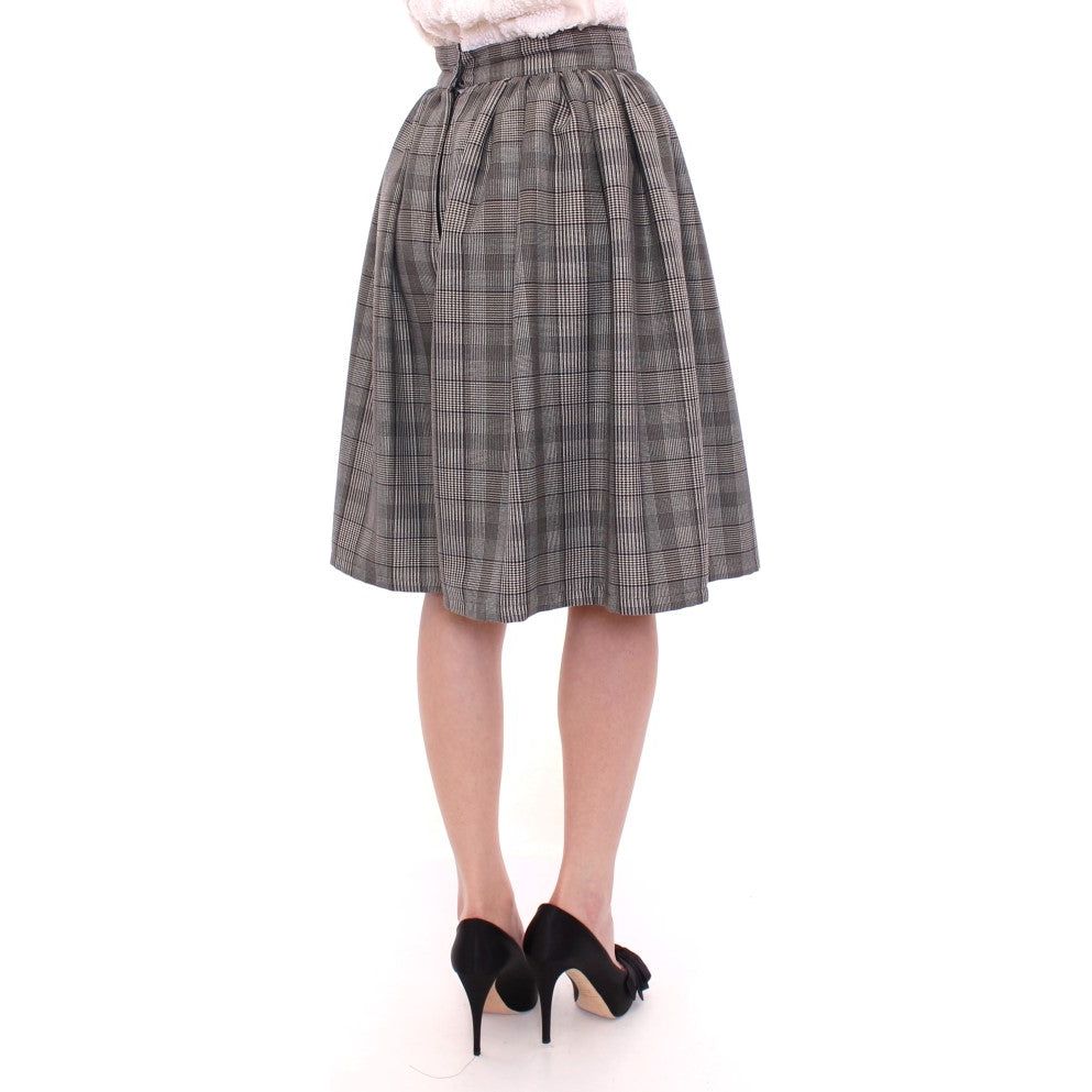 NOEMI ALEMÁN Elegant Gray Checkered Wool Shorts Skirt gray-checkered-wool-shorts-skirt 220658-gray-checkered-wool-shorts-skirt-3.jpg