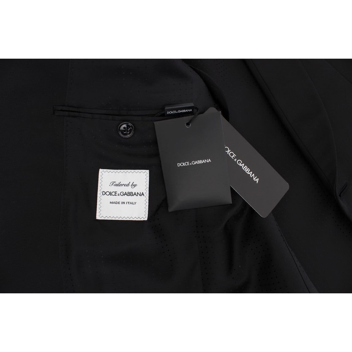 Dolce & Gabbana Exclusive Black Silk One Button Blazer black-silk-slim-one-button-blazer