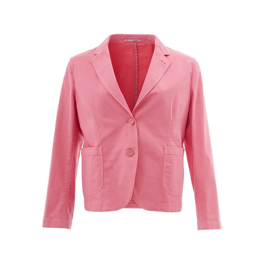 Lardini Chic Pink Cotton Jacket by Lardini pink-two-button-jacket 23FEB166-168_1-63f0cd06-8ed.jpg