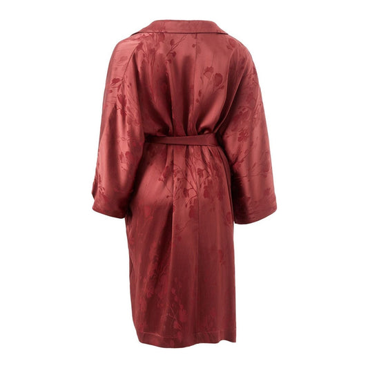 Lardini Red Allover printed robe Trench coat red-allover-printed-robe-trench-coat