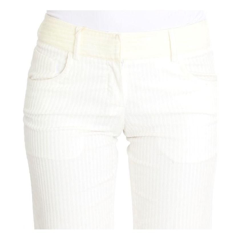 Ermanno Scervino Chic White Striped Straight Fit Pants white-striped-straight-fit-pants 266894-white-striped-straight-fit-pants-4.jpg