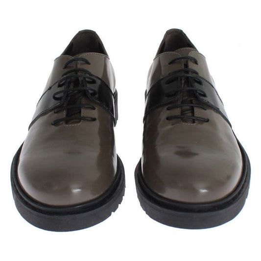 AI_Elegant Gray Brown Leather Lace-up ShoesMcRichard Designer Brands£169.00