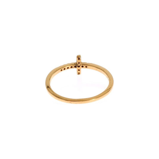 Nialaya Chic Handmade Golden CZ Crystal Ring Ring gold-925-silver-ring
