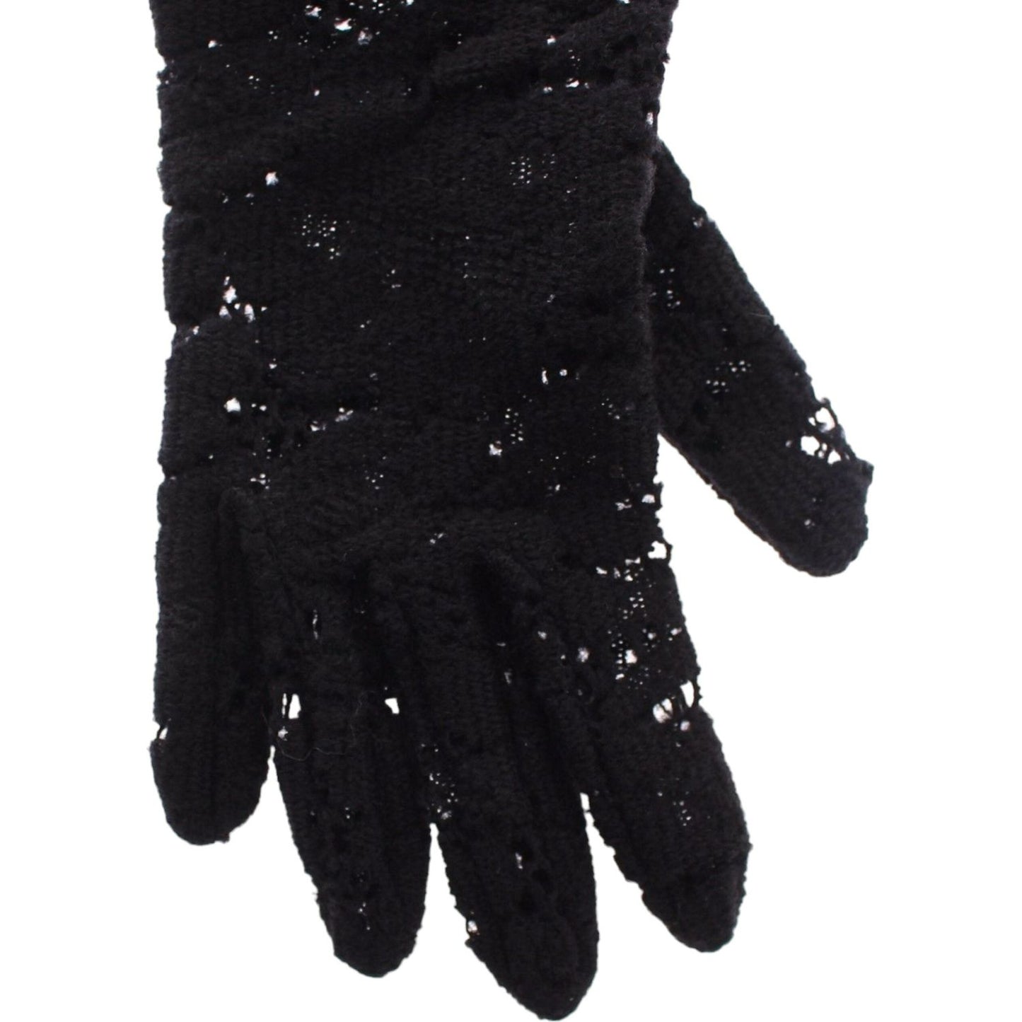 Dolce & Gabbana Black Wool Lace & Lamb Fur Elbow Gloves black-lace-wool-lambskin-fur-elbow-gloves 27600-black-lace-wool-lambskin-fur-elbow-gloves-4-scaled-ee77e95a-037.jpg