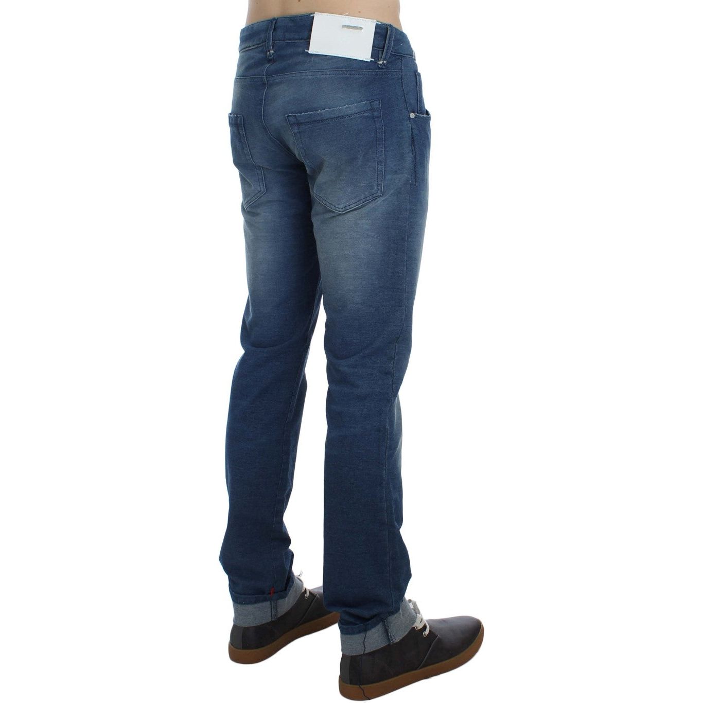 Acht Slim Fit Blue Wash Italian Denim blue-wash-denim-cotton-stretch-slim-fit-jeans 292517-blue-wash-denim-cotton-stretch-slim-fit-jeans.jpg