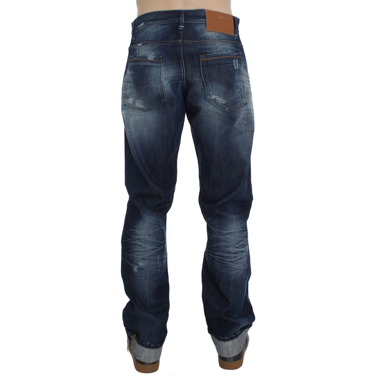 Acht Authentic Regular Fit Blue Wash Jeans blue-wash-cotton-denim-regular-fit-jeans-2