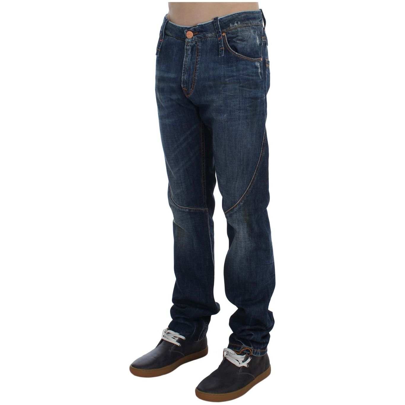 Acht Chic Slim Fit Blue Wash Italian Jeans blue-wash-cotton-denim-slim-fit-jeans-3