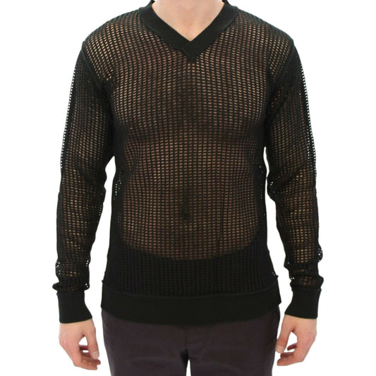 Dolce & GabbanaElegant V-Neck Dark Green Knitted SweaterMcRichard Designer Brands£239.00