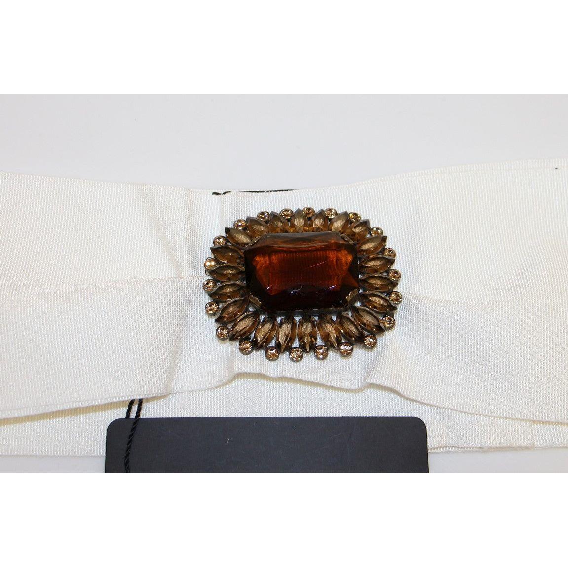 Dolce & Gabbana Embellished Snap Button Waist Belt Belt white-crystal-brass-wide-waist-runway-belt-1 294805-black-floral-sicily-crystal-waist-belt-2.jpg