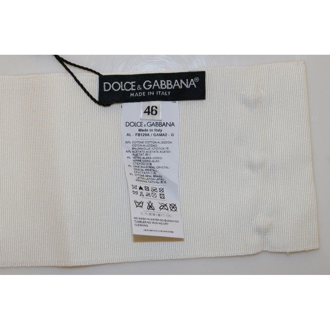 Dolce & Gabbana Embellished Snap Button Waist Belt Belt white-crystal-brass-wide-waist-runway-belt-1
