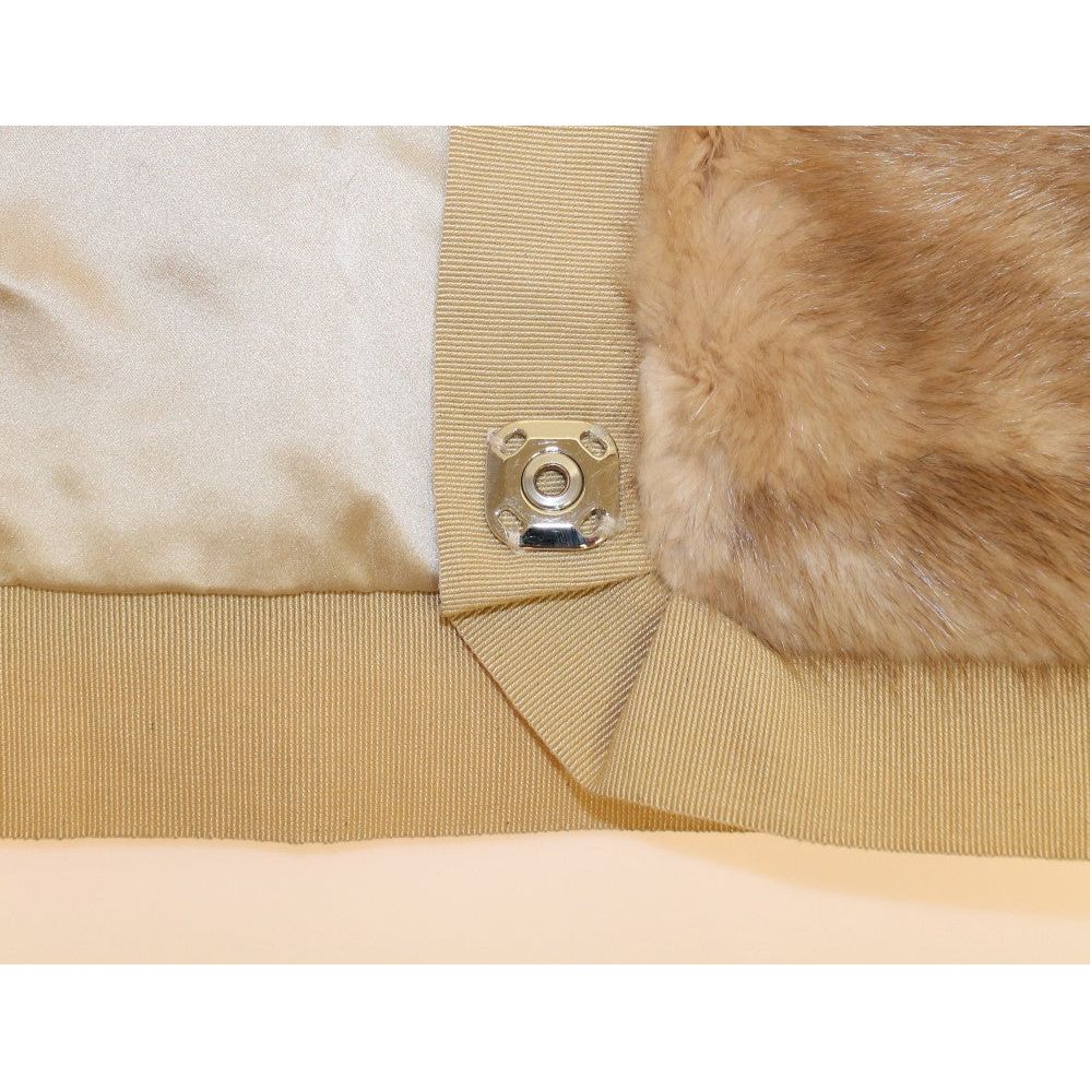 Dolce & Gabbana Exclusive Beige MINK Fur Scarf Wrap Fur Scarves beige-mink-fur-scarf-foulard-neck-wrap