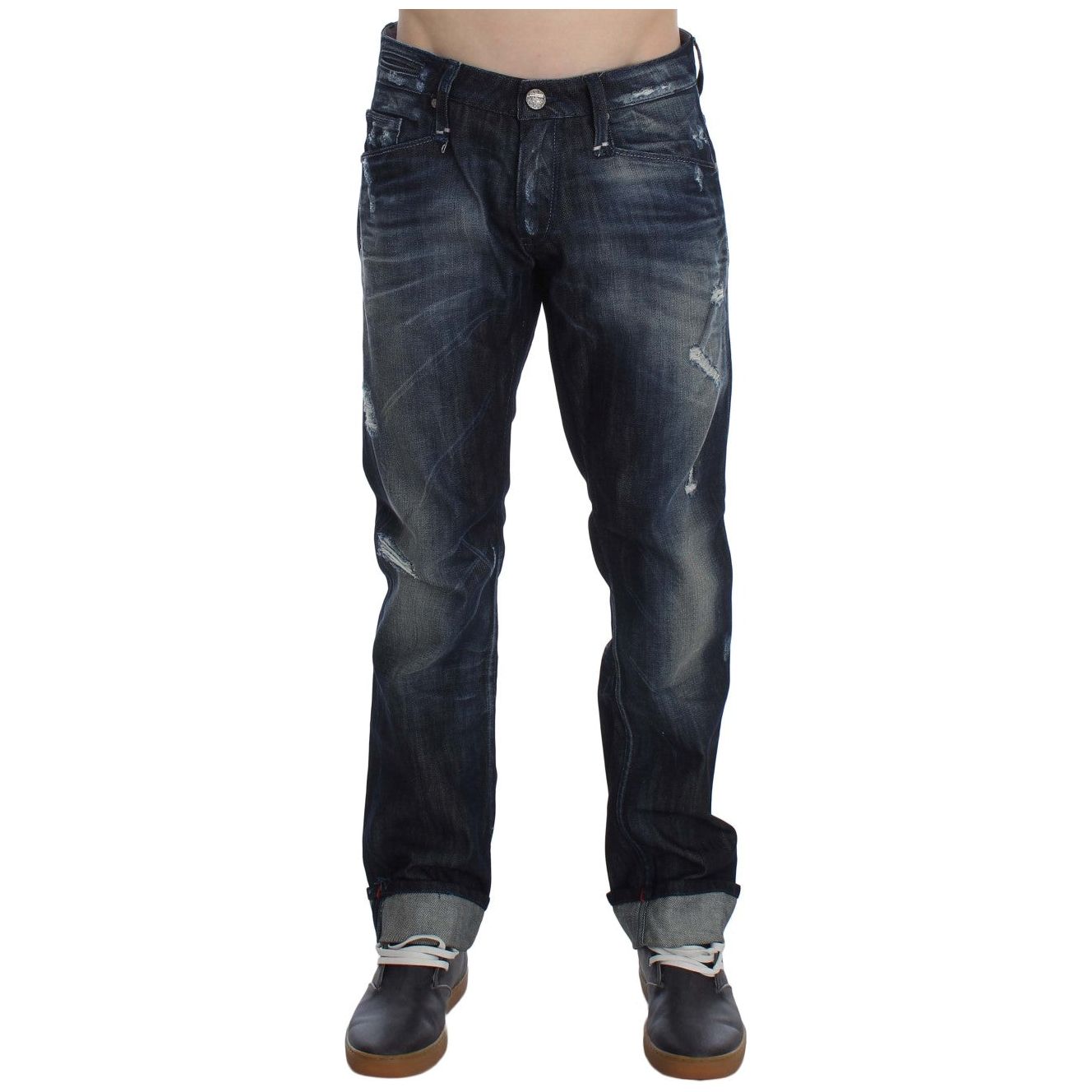 Acht Elegant Regular Straight Fit Blue Jeans Jeans & Pants blue-cotton-regular-straight-fit-jeans-1