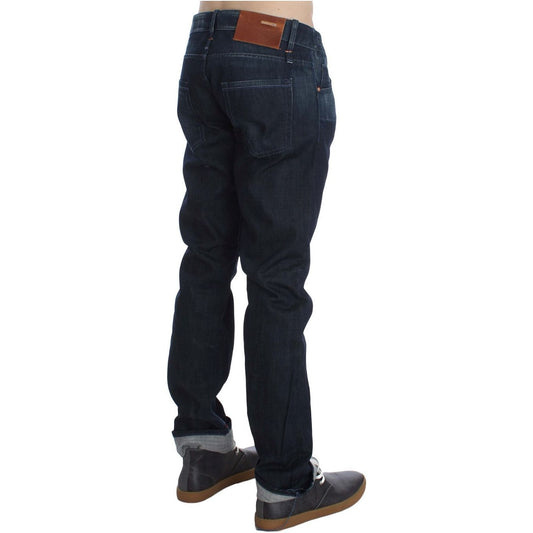 Acht Elegant Straight Fit Blue Denim Jeans blue-wash-cotton-regular-straight-fit-jeans-2