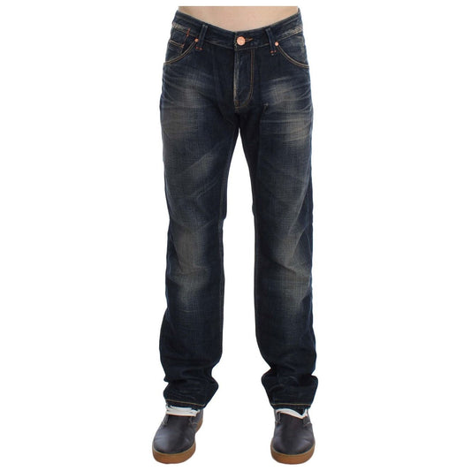 Acht Elegant Straight Fit Low Waist Men's Jeans blue-wash-straight-fit-low-waist-jeans