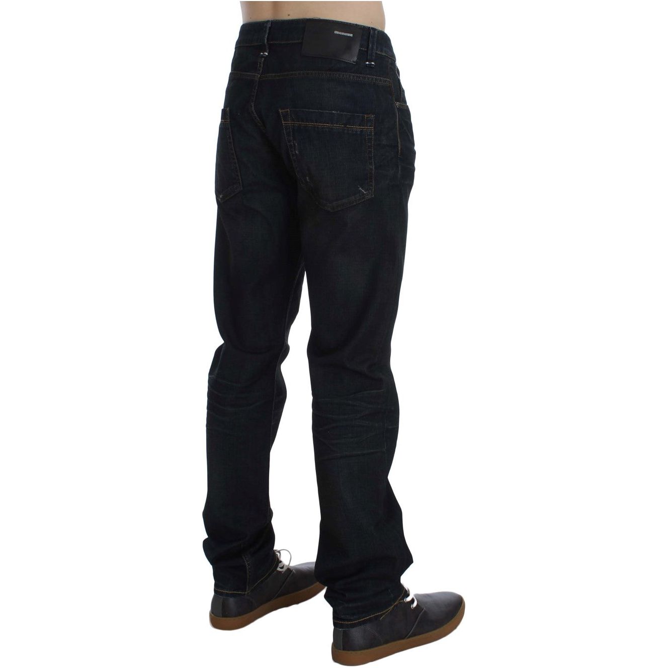 Acht Elegant Straight Fit Dark Blue Jeans blue-wash-cotton-denim-straight-fit-jeans