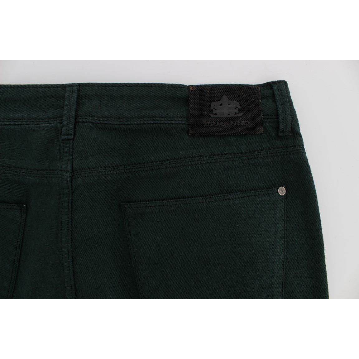 Ermanno Scervino Chic Green Straight Cut Jeans green-cotton-denim-stretch-straight-fit-jeans 299691-green-cotton-denim-stretch-straight-fit-jeans-6.jpg