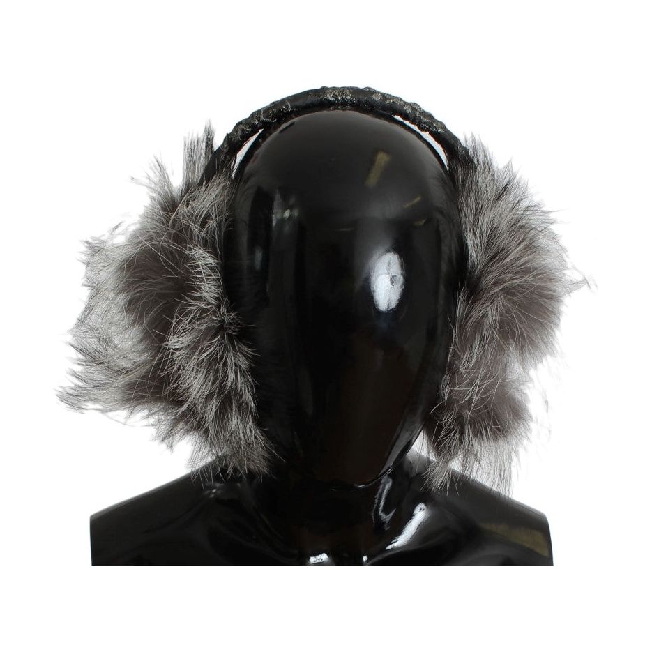 Dolce & Gabbana Elegant Fur and Crystal Ear Muffs gray-fox-fur-crystal-ear-muffs Ear Muffs 302523-gray-fox-fur-crystal-ear-muffs-1.jpg