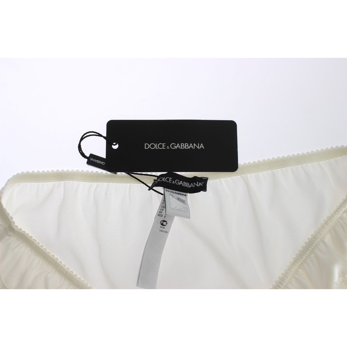 Dolce & Gabbana Elegant White Silk Blend Underwear white-satin-stretch-underwear-panties